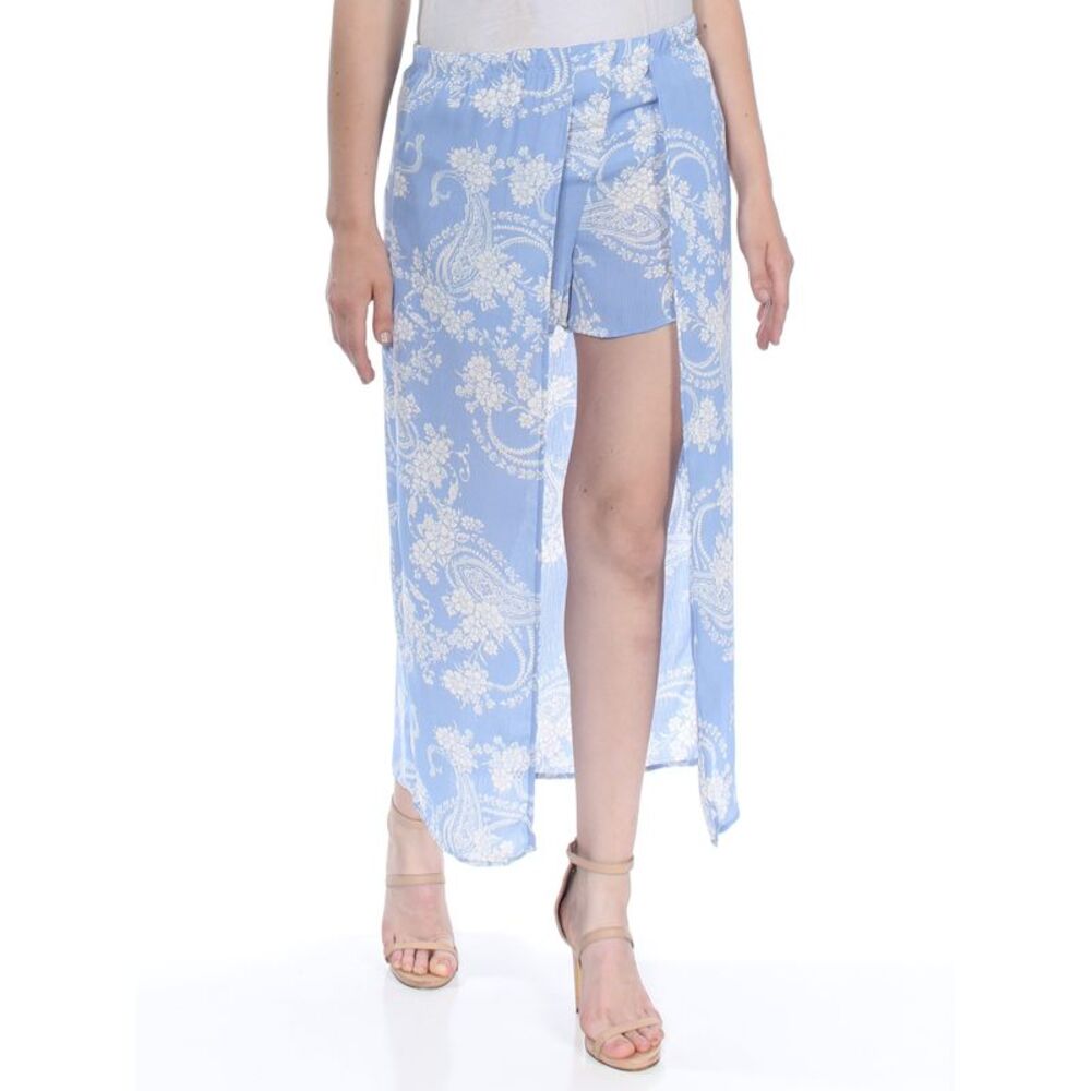 CRYSTAL DOLLS Womens Maxi Skort Light Blue Printed Juniors 16